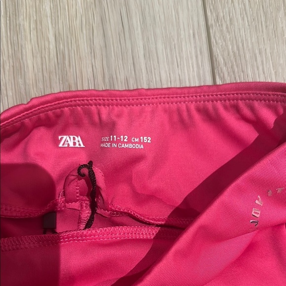 Zara Pink and White Leggings with High Waist and Side Stripes - Picture 5 of 5